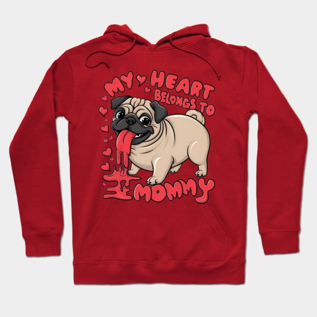 My heart belongs to mommy. Mothers day dog lovers Hoodie by TRACHLUIM